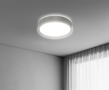 Century Italia Blanca Luxe - plafondlamp - Ø 30 x 7 cm - 17W LED incl. - grijs