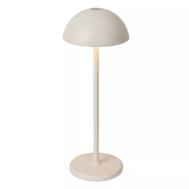 Lucide Joy - oplaadbare tafellamp - Ø 12 x 32 cm - 1,5W dimbare LED incl. - IP54 - wit