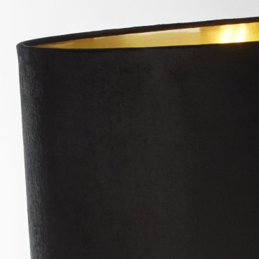 Searchlight Whitby - tafellamp - Ø 40 x 67 cm - antiek messing, goud en zwart