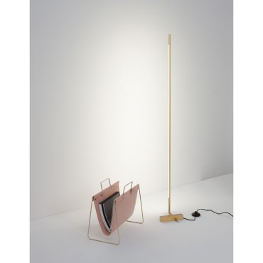 Nova Luce Raccio - staanlamp - 140 cm - 17,3W LED incl. - goud messing