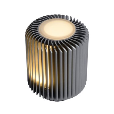 Lucide Turbin - tafellamp - Ø 10,6 x 13,7 cm - 5W LED incl.- grijs