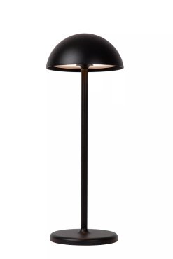 Lucide Joy - oplaadbare tafellamp - Ø 12 x 32 cm - 1,5W dimbare LED incl. - IP54 - zwart