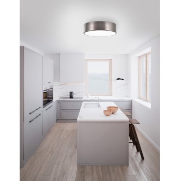 Nova Luce Finezza - plafondverlichting - Ø 45 x 11 cm - donkergrijs