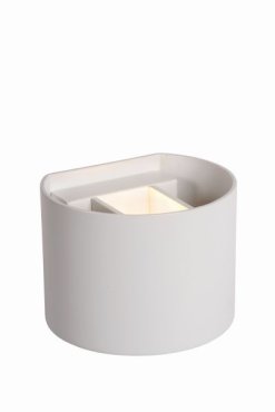 Lucide Axi Rond - wandverlichting met 2 regelbare lichtbundels - 13,5 x 11,5 x 10 cm - 6W LED incl. - wit