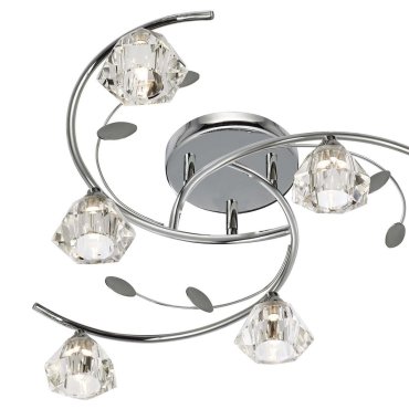 Searchlight Sierra - plafondverlichting - Ø 61 x 18 cm - chroom