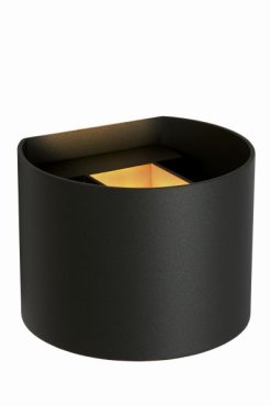 Lucide Axi Rond - wandverlichting met 2 regelbare lichtbundels - 13,5 x 11,5 x 10 cm - 6W LED incl. - zwart