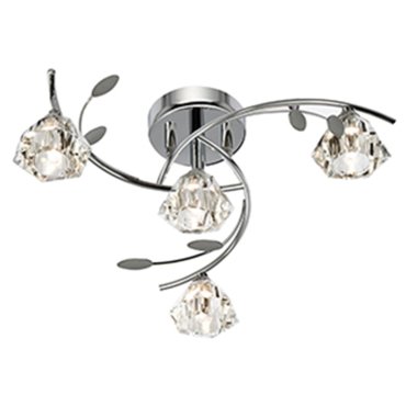 Searchlight Sierra - plafondverlichting - Ø 48 x 18 cm - chroom