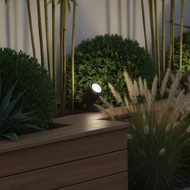 VK Lighting Sui - opbouw grondspot - Ø 7 x 9,8 cm - 12W LED incl. - IP65 - roestbruin