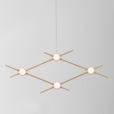 Nova Luce Atomo - hanglamp - 70 x 6 x 120 cm - 4 x 2,4W LED incl. - goud