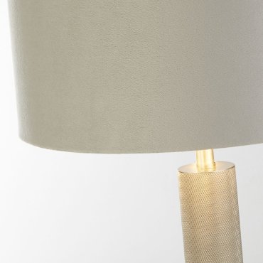 Searchlight London - tafellamp - Ø 38 x 63 cm - zilver en grijs