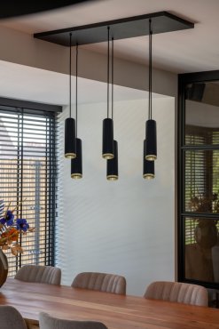 Artdelight Milano - hanglamp - Ø 6,6 x 175 cm - zwart