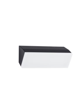 Nova Luce Keen - buiten wandverlichting - 30 x 10 x 11,5 cm - 20W LED incl. - IP65 - donker antraciet