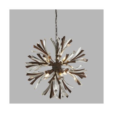 TWEEDEKANS - Searchlight Shake - hanglamp - Ø 66 x 150 cm - geborsteld zwart goud