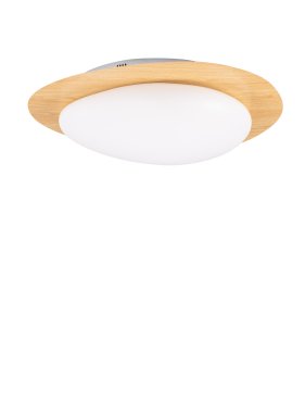 Nova Luce Nimbus - plafondlamp - Ø 57 x 13,5 cm - 29W dimbare LED incl. - hout