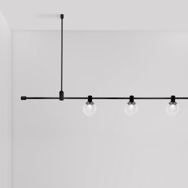 Nova Luce Grammi - magnetisch railsysteem - 150 x 120 cm - zwart