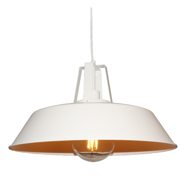 Artdelight Nero - hanglamp - Ø 45 x 175 cm - wit