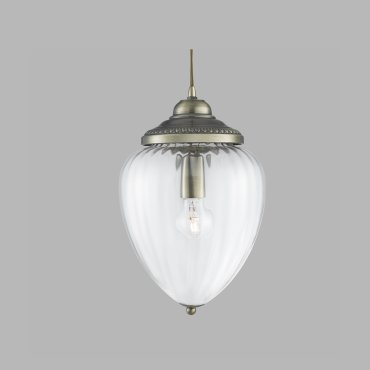 Searchlight Pineapple - hanglamp - Ø 22 x 100 cm - antiek messing