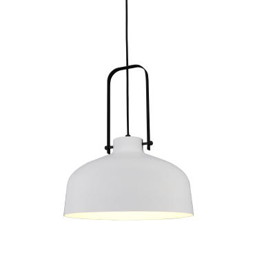 Artdelight Mendoza - hanglamp - Ø 37,5 x 176 cm - wit en zwart