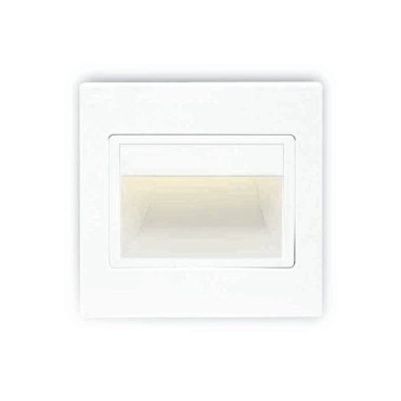ONE Light Indoor Square Wall Recessed - inbouw wandverlichting - 9,4 x 3,5 x 9,4 cm - 1,5W LED incl. - wit