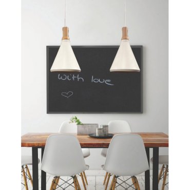 Artdelight Cornet - hanglamp - Ø 26 x 176 cm - wit en goud
