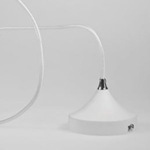 Artdelight Iron - hanglamp - Ø 12 x 120 cm - wit