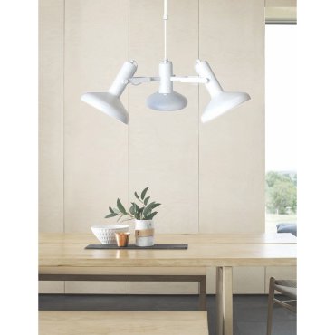 Artdelight Vectro - hanglamp - Ø 55 x 173 cm - wit