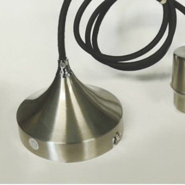 Artdelight Iron - hanglamp - Ø 12 x 120 cm - mat staal en zwart