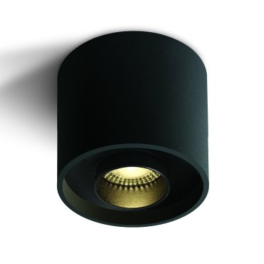 ONE Light Dark Light Cylinders - opbouwspot 1L - Ø 10 x 10 cm - 22W LED incl. - zwart