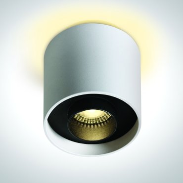 ONE Light Dark Light Cylinders - opbouwspot met verwisselbare reflectoren - Ø 7 x 8 cm - 8W LED incl. - wit