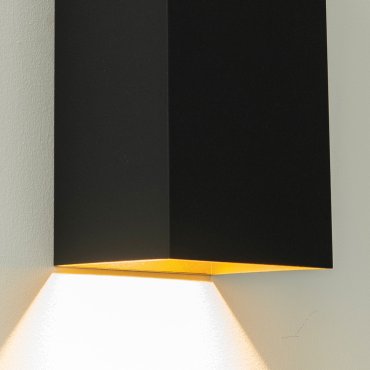Artdelight Dante XL - wandverlichting - 9 x 10 x 24 cm - zwart en goud