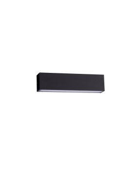 Nova Luce Allure - buiten wandverlichting - 26 x 6,5 x 5,1 cm - 22W LED incl. - IP65 - zandzwart
