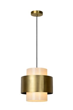 Lucide Firmin - hanglamp - Ø 30 x 150 cm - mat goud/messing