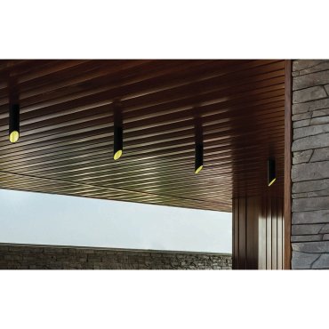 SHOWROOMMODEL - ONE Light Decorative Cut Cylinders - opbouwspot 1L - Ø 6 x 15 cm - zwart en goud