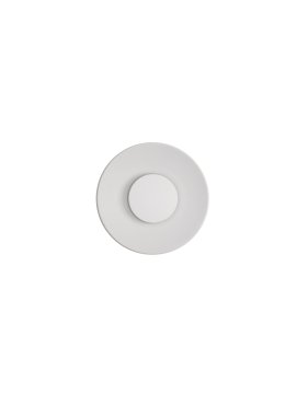 Nova Luce Cico - buiten wandverlichting - Ø 24 x 4,8 cm - 12W LED incl. - IP65 - zandwit