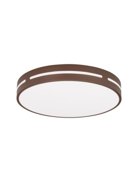 Nova Luce Wheel - plafondlamp - Ø 45 x 6 cm - 30W LED incl. - koffiebruin
