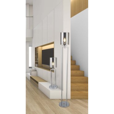 Searchlight Catalina - staanlamp - Ø 22 x 144 cm - chroom