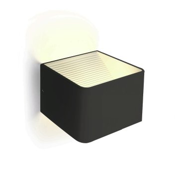 ONE Light Backlight Wall Range - wandverlichting - 10 x 10 x 8 cm - 6W LED incl. - zwart