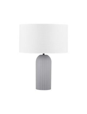 Nova Luce Ammos - tafellamp - Ø 35 x 47 cm - grijs en wit