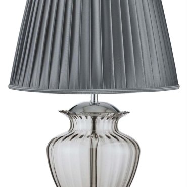 Searchlight Elina - tafellamp - 69 cm - grijs en gerookt glas