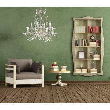 Searchlight Almandite - luster - Ø 74 x 133 cm - crème goud