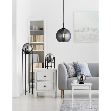 Searchlight Amsterdam - staanlamp - Ø 33 x 159 cm - zwart
