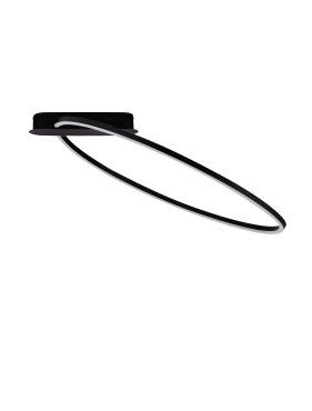 Nova Luce Kiklos - plafondlamp - Ø 64 x 30 cm - 30W dimbare LED incl. - zandzwart
