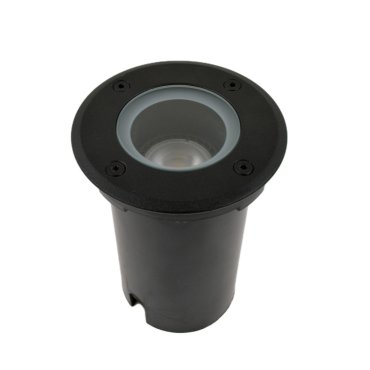 Lichtkoning Hades - ronde grondspot voor buiten - Ø 110 mm, Ø100 mm inbouw - IP67 - zwart