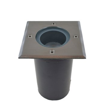 Lichtkoning Hades - vierkante grondspot voor buiten - 110 x 110 mm, Ø100 mm inbouw - IP67 - mat chroom