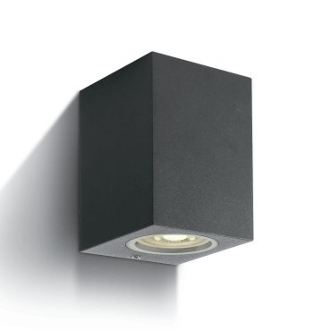 ONE Light GU10 Outdoor Cube Lights - buiten wandverlichting - 7 x 7,7 x 10 cm - IP65 - antraciet
