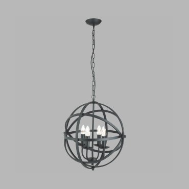 Searchlight Orbit - luster - Ø 46 x 116 cm - mat zwart