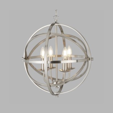 Searchlight Orbit - luster - Ø 46 x 116 cm - satijn zilver