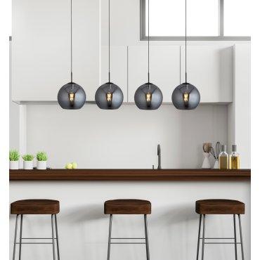 Searchlight Amsterdam - hanglamp - 175 x 30 x 240 cm - zwart