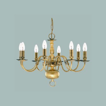 Searchlight Flemish - luster - Ø 62 x 108 cm - antiek messing
