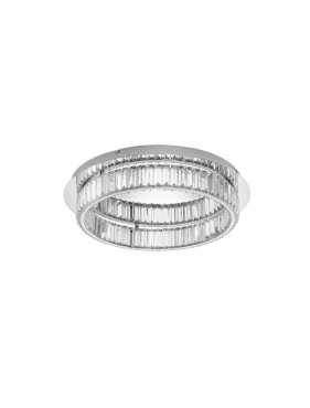 Nova Luce Aurelia - plafondlamp - Ø 60 x 12 cm - 41W dimbare LED incl. - chroom